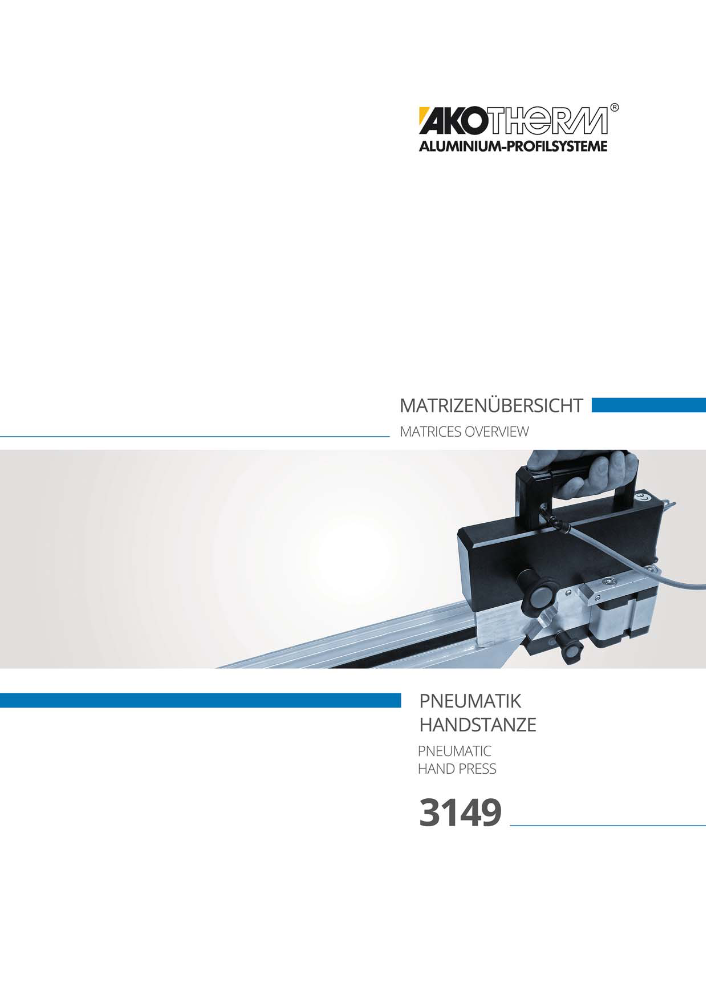 Matrices Overview Hand Press Akotherm Aluminium