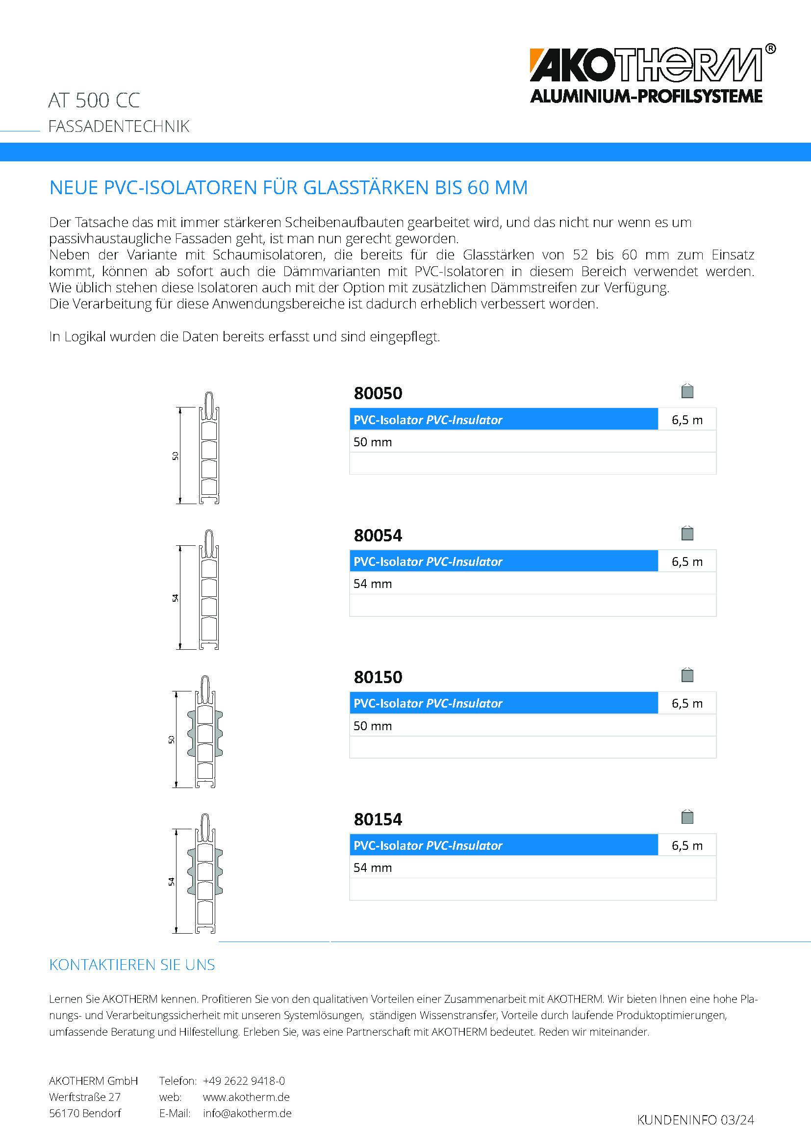 Kundeninformation Neue Isostege At Cc Akotherm Aluminium