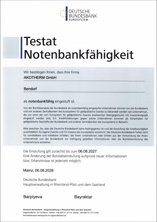 Testat Notenbankfähigkeit_Deutsche Bundesbank_Rahmen_2026